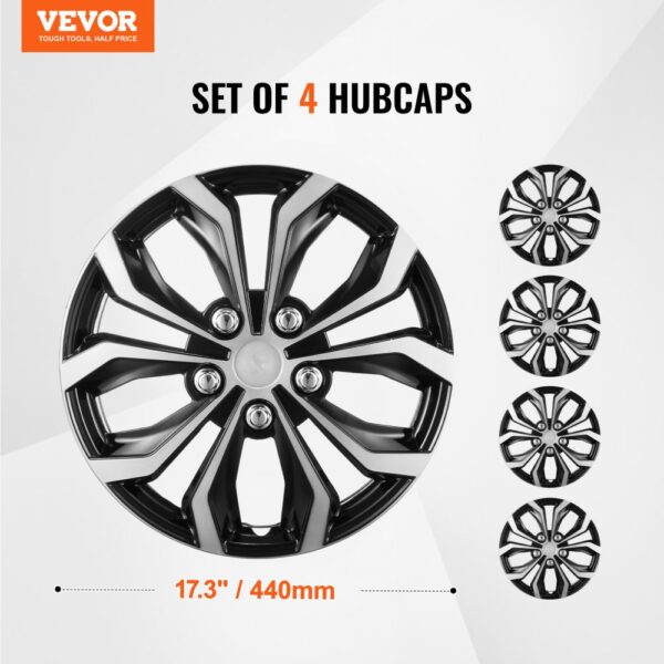 VEVOR 16" Wheel Rim Cover Hubcaps Set of 4 Sturdy Hubcap for All Weather Use