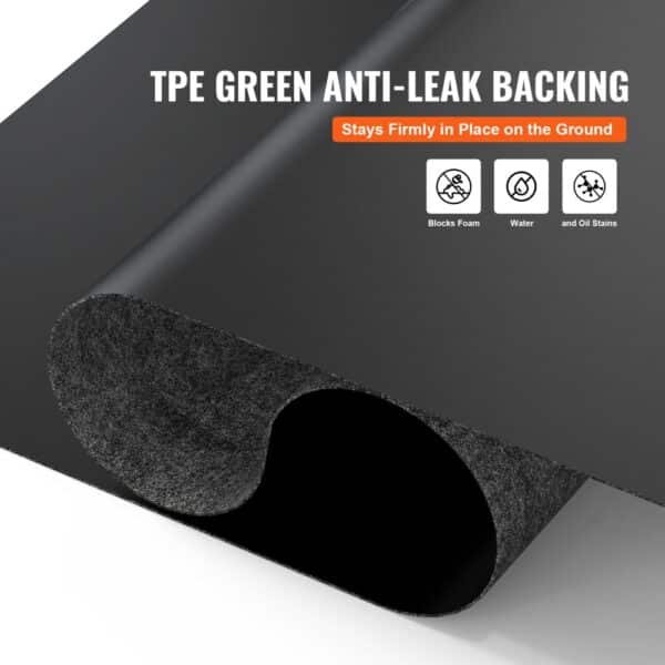 tpe green anti-leak backing stays firmly on ground; blocks foam, water, and oil stains. VEVOR hot tub mat.