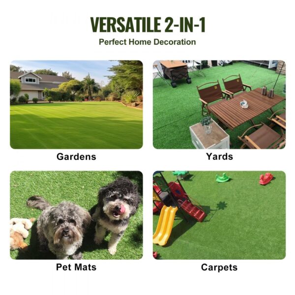 VEVOR artificial grass mat for gardens, yards, pet mats, and carpets. versatile home decoration.