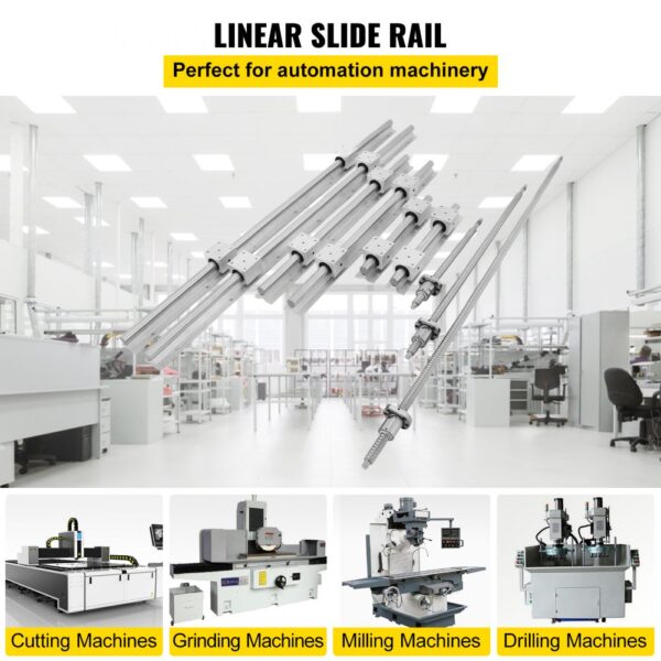 VEVOR linear rail cnc kit for automation machinery in cutting, grinding, milling, and drilling.