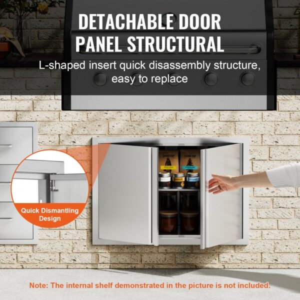 VEVOR bbq access door with detachable panel for easy replacement and quick dismantling design.