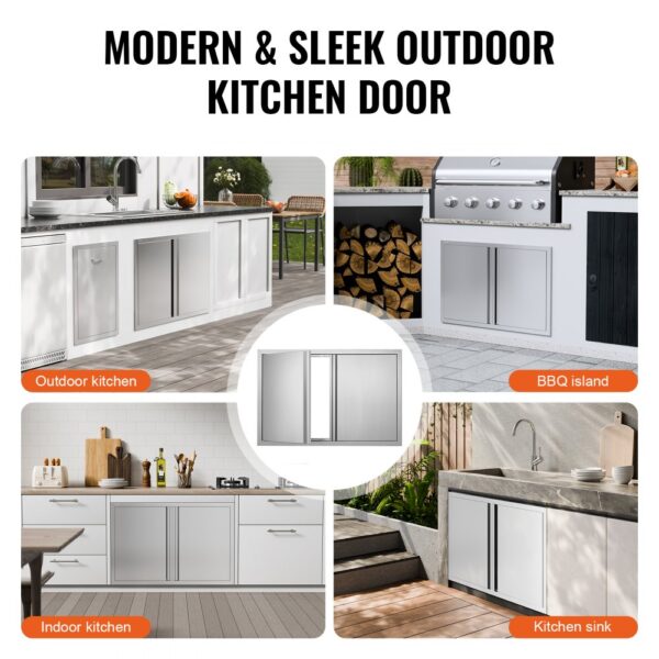 modern and sleek VEVOR bbq access door for both outdoor and indoor kitchens, bbq islands, and sinks.