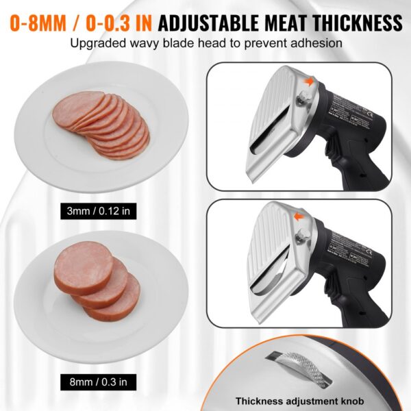 VEVOR Electric Shawarma Knife Cordless Turkish Doner Kebab Meat Cutter 2 Blades