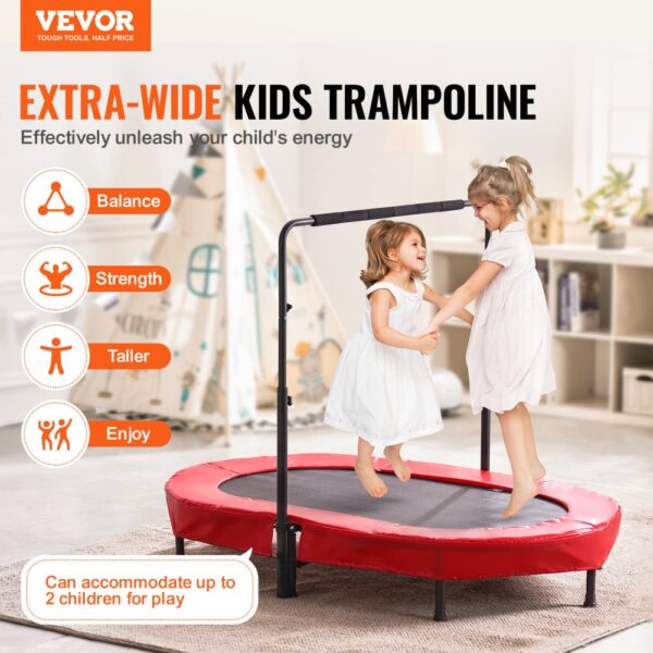 VEVOR 56" Trampoline for Kids Foldable Mini Toddler Trampoline Indoor Outdoor