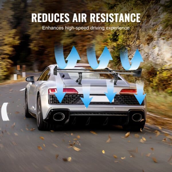 VEVOR Universal Rear Spoiler GT Style Adjustable Trunk Wing Car Racing 53.1''