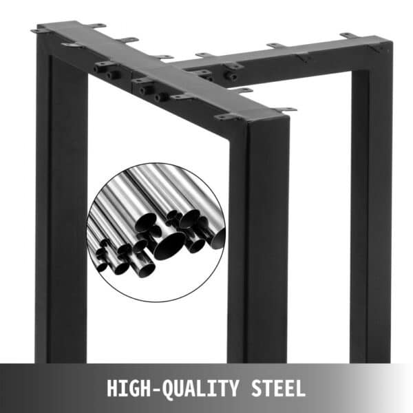VEVOR 2PCS Metal Table Legs, T- shaped Dining Table Legs 16” Height, Desk Legs Bench Legs Feet DIY Coffee Table Legs, 1763lbs Load Capacity, Steel Table Legs for Kitchen Office Desk