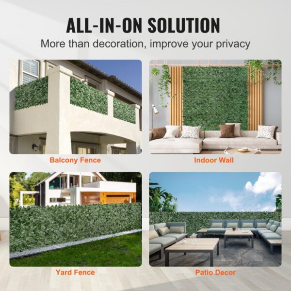 VEVOR ivy privacy fence for balcony, indoor wall, yard fence, and patio decor, enhancing privacy.