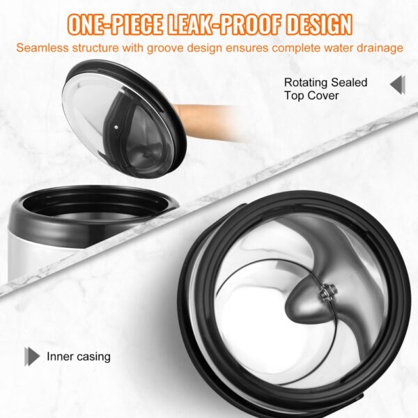 one-piece leak-proof design for VEVOR stainless steel beverage dispenser with rotating sealed top cover.