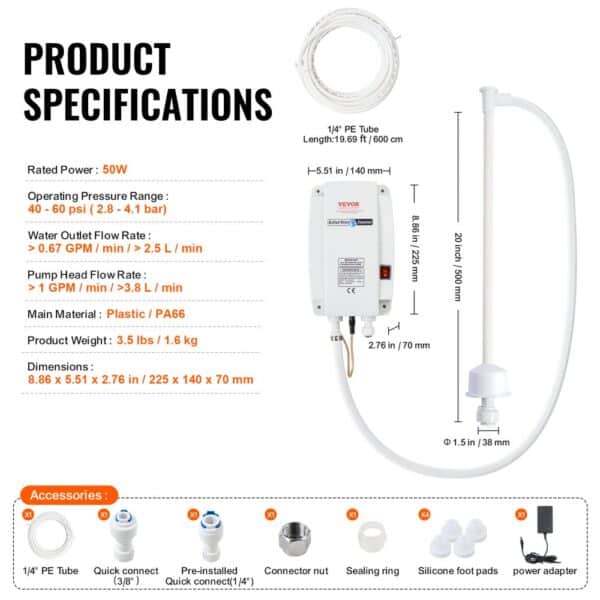 1 Gallon Water Dispenser Pump 40psi Coffee Maker Auto Pressure High Reputation