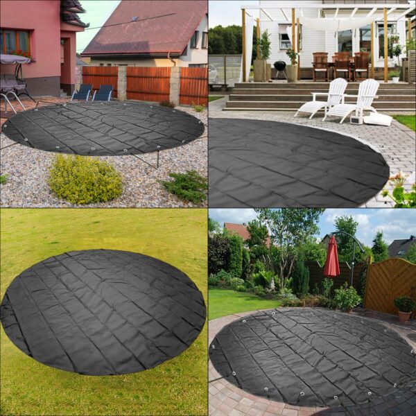 VEVOR Pool Safety Cover, 13 ft Dia. In-ground Pool Cover, Charcoal PVC Pool Covers, Round Safety Pool Cover In-ground Safety Cover Solid Safety Pool Cover for Swimming Pool Winter Protection Cover