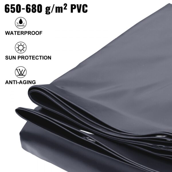 VEVOR Pool Safety Cover, 13x23 ft In-ground Pool Cover, Charcoal PVC Pool Covers, Rectangular Safety Pool Cover Winter Pool Cover Solid Safety Pool Cover for Swimming Pool Winter Protection Cover