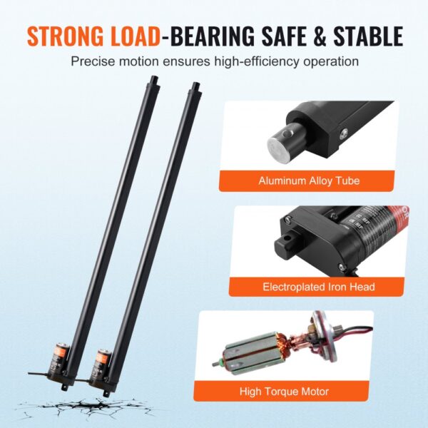 VEVOR 2PCS 12V Linear Actuator Kit 30 Inch 0.35"/s 220lbs/1000N IP54 Protection