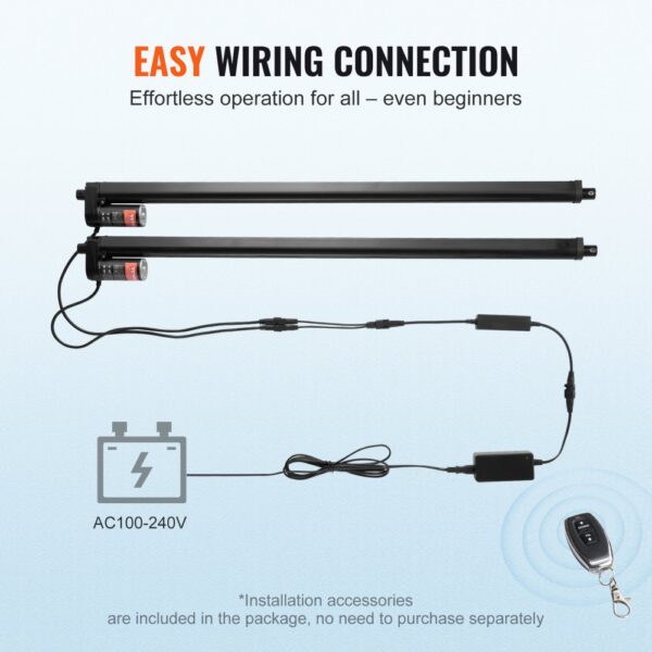 VEVOR 2PCS 12V Linear Actuator Kit 30 Inch 0.35"/s 220lbs/1000N IP54 Protection
