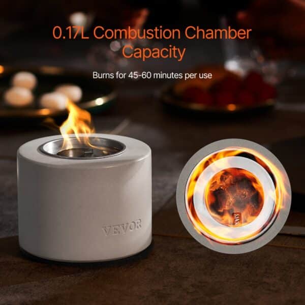 VEVOR Tabletop Fire Pit Bowl Concrete Fireplace Indoor Outdoor Patio Cylinder