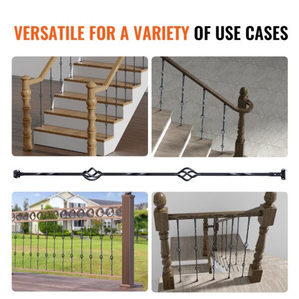 versatile VEVOR staircase metal balusters in indoor and outdoor railing applications.