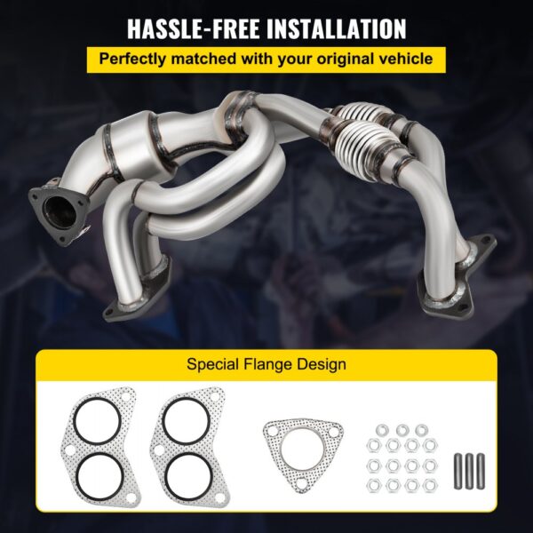 VEVOR catalytic converter subaru with special flange design for hassle-free installation.