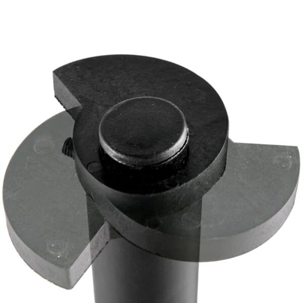 black metallic circular component of VEVOR windshield rack.