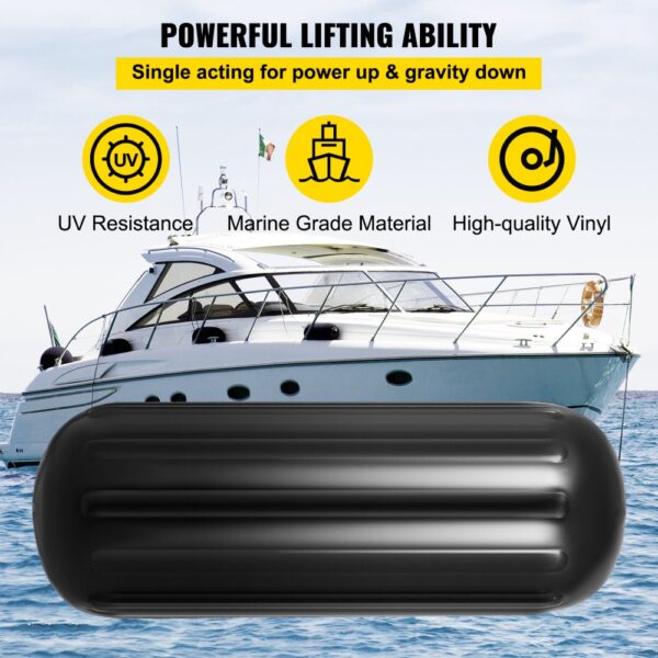 VEVOR boat fenders: uv-resistant, marine-grade, high-quality vinyl for powerful lifting.