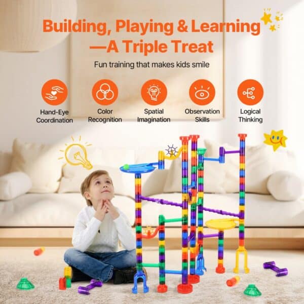 VEVOR Marble Run Set 150 PCS Building STEM Toy Educational Blocks Gift for Kids