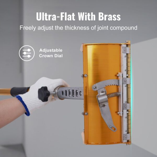 VEVOR drywall flat box with adjustable crown dial for ultra-flat finishes and adjustable joint compound.