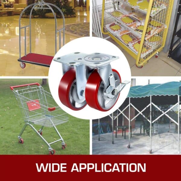 VEVOR caster wheels with applications in trolleys, carts, and scaffolds. wide application.