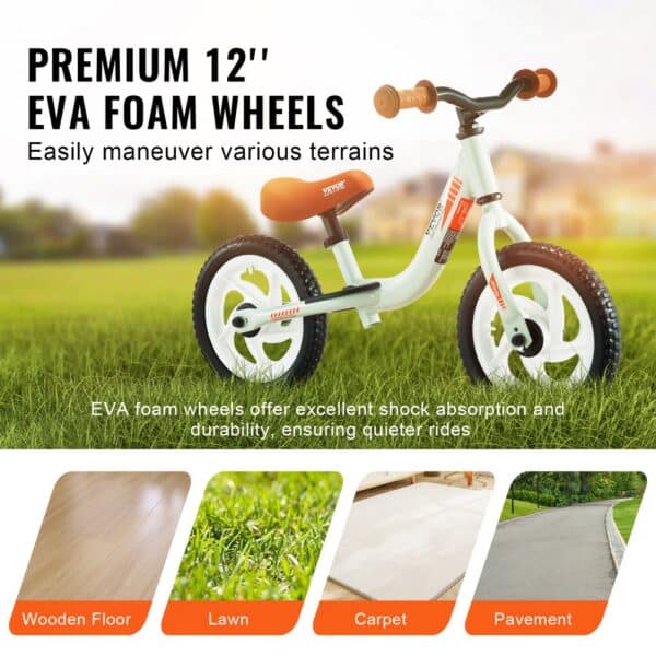 VEVOR Toddler Balance Bike Aluminum Alloy Balance Bicycle for 1-5 Years Boy Girl