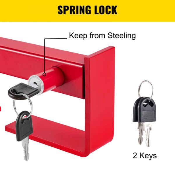 VEVOR cargo container lock, red spring lock with two keys, anti-theft security.