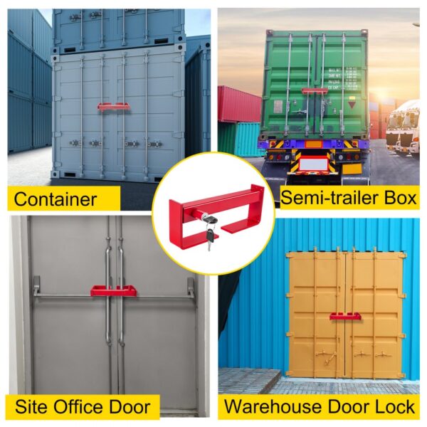 VEVOR cargo container lock securing container, semi-trailer, site office, and warehouse doors.