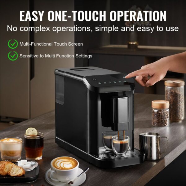 VEVOR Automatic Espresso Machine 15Bar with Built-In Grinder & 15 Grinding Level