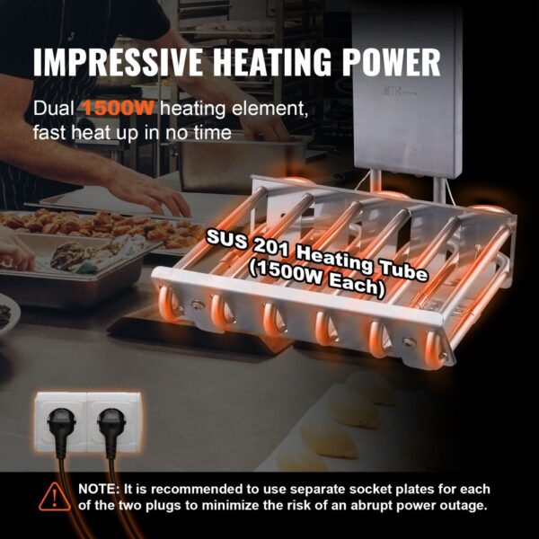 VEVOR Commercial Electric Deep Fryer Countertop Deep Fryer with Dual Tanks 6000W