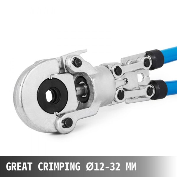 VEVOR Copper Pipe Crimper Plumbing Crimping Tool V 12-28mm, Pressing Tongs Copper Pipe Crimper Crimping Tool TH 16-32mm Jaws 360° Head
