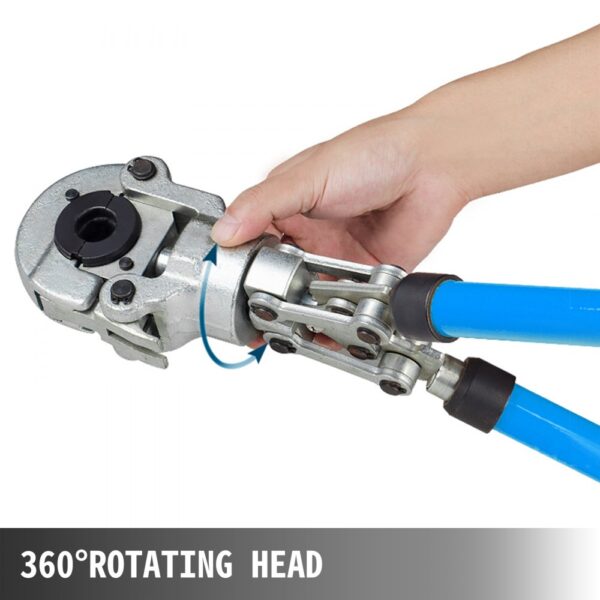 VEVOR Copper Pipe Crimper Plumbing Crimping Tool V 12-28mm, Pressing Tongs Copper Pipe Crimper Crimping Tool TH 16-32mm Jaws 360° Head