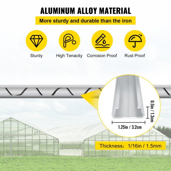 aluminum alloy VEVOR spring wire lock channel with rust and corrosion-proof features.